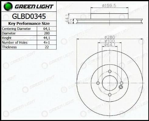 AutomotiveAdriado GLBD0345 - Brake Disc autospares.lv