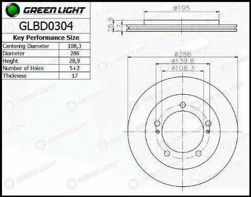 AutomotiveAdriado GLBD0304 - Brake Disc autospares.lv