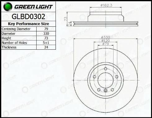 AutomotiveAdriado GLBD0302 - Brake Disc autospares.lv