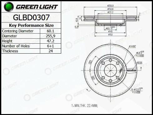 AutomotiveAdriado GLBD0307 - Brake Disc autospares.lv