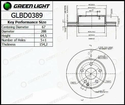 AutomotiveAdriado GLBD0389 - Brake Disc autospares.lv