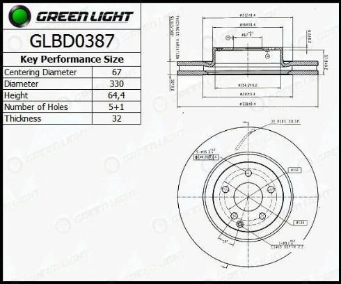 AutomotiveAdriado GLBD0387 - Brake Disc autospares.lv