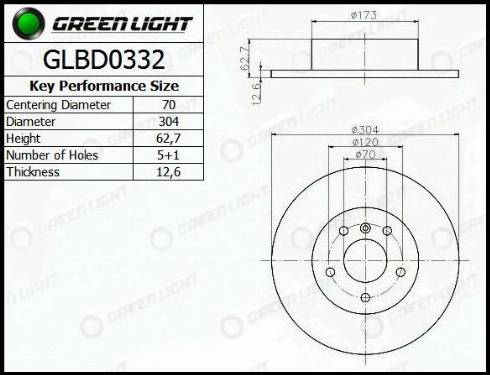 AutomotiveAdriado GLBD0332 - Brake Disc autospares.lv