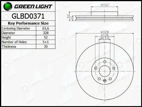 AutomotiveAdriado GLBD0371 - Brake Disc autospares.lv