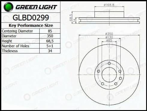 AutomotiveAdriado GLBD0299 - Brake Disc autospares.lv