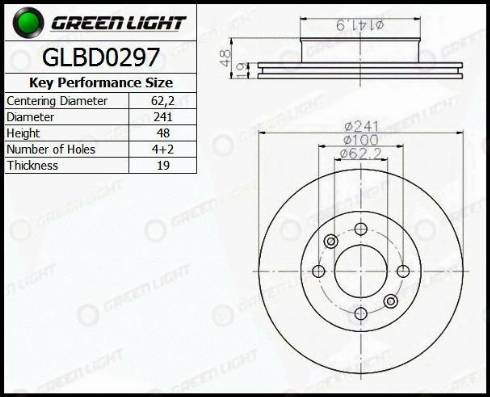 AutomotiveAdriado GLBD0297 - Brake Disc autospares.lv