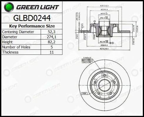 AutomotiveAdriado GLBD0244 - Brake Disc autospares.lv