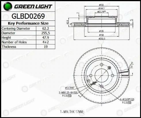 AutomotiveAdriado GLBD0269 - Brake Disc autospares.lv