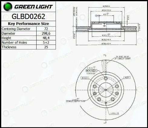 AutomotiveAdriado GLBD0262 - Brake Disc autospares.lv