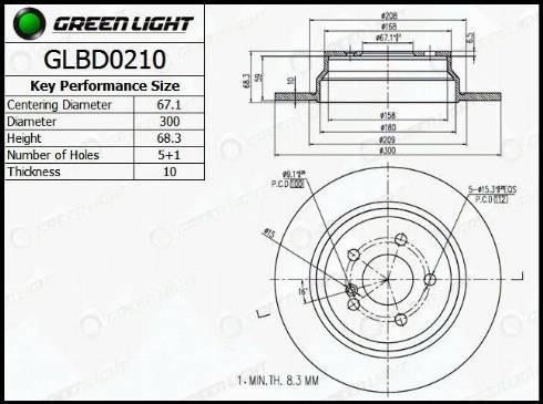 AutomotiveAdriado GLBD0210 - Brake Disc autospares.lv