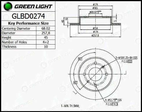 AutomotiveAdriado GLBD0274 - Brake Disc autospares.lv