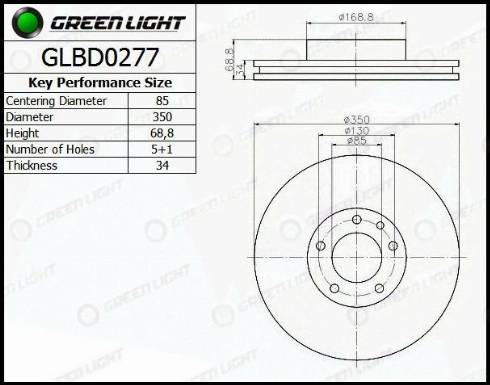 AutomotiveAdriado GLBD0277 - Brake Disc autospares.lv