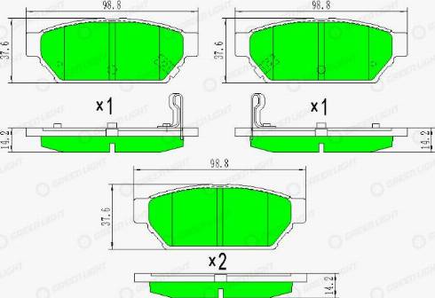 AutomotiveAdriado GLBP0440 - Brake Pad Set, disc brake autospares.lv