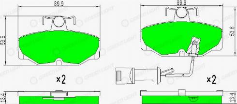 AutomotiveAdriado GLBP0409 - Brake Pad Set, disc brake autospares.lv