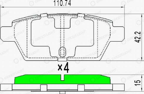 AutomotiveAdriado GLBP0400 - Brake Pad Set, disc brake autospares.lv