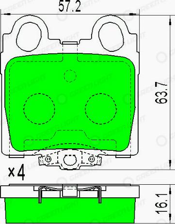 AutomotiveAdriado GLBP0419 - Brake Pad Set, disc brake autospares.lv