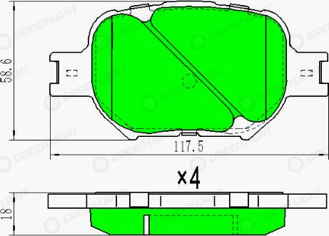 AutomotiveAdriado GLBP0414 - Brake Pad Set, disc brake autospares.lv