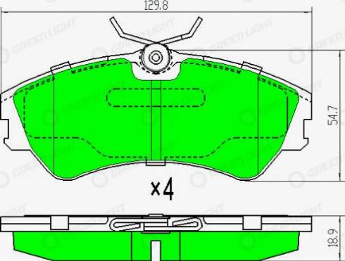 AutomotiveAdriado GLBP0415 - Brake Pad Set, disc brake autospares.lv