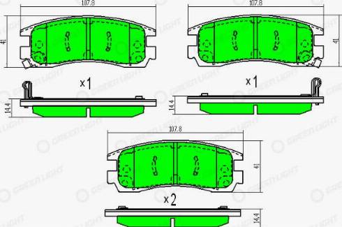 AutomotiveAdriado GLBP0410 - Brake Pad Set, disc brake autospares.lv