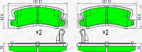 AutomotiveAdriado GLBP0411 - Brake Pad Set, disc brake autospares.lv