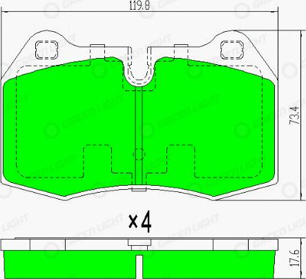 AutomotiveAdriado GLBP0413 - Brake Pad Set, disc brake autospares.lv