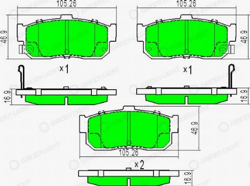 AutomotiveAdriado GLBP0417 - Brake Pad Set, disc brake autospares.lv