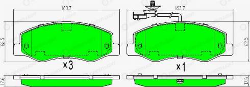 AutomotiveAdriado GLBP0434 - Brake Pad Set, disc brake autospares.lv