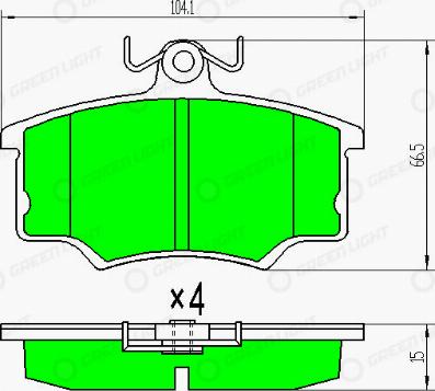 AutomotiveAdriado GLBP0436 - Brake Pad Set, disc brake autospares.lv