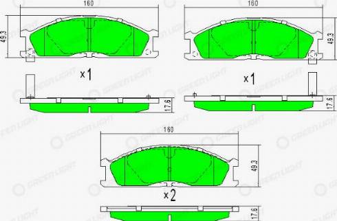 AutomotiveAdriado GLBP0438 - Brake Pad Set, disc brake autospares.lv