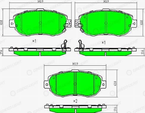 AutomotiveAdriado GLBP0429 - Brake Pad Set, disc brake autospares.lv