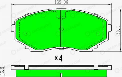 AutomotiveAdriado GLBP0420 - Brake Pad Set, disc brake autospares.lv