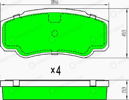 AutomotiveAdriado GLBP0095 - Brake Pad Set, disc brake autospares.lv