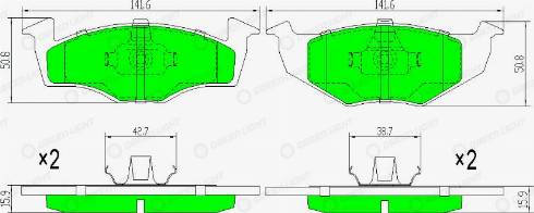 AutomotiveAdriado GLBP0044 - Brake Pad Set, disc brake autospares.lv