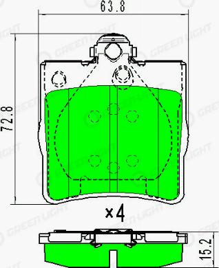 AutomotiveAdriado GLBP0046 - Brake Pad Set, disc brake autospares.lv