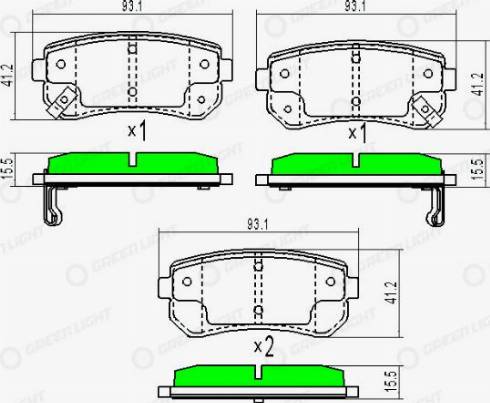 AutomotiveAdriado GLBP0040 - Brake Pad Set, disc brake autospares.lv