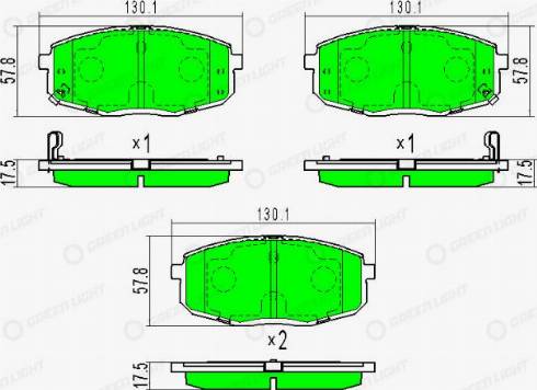 AutomotiveAdriado GLBP0041 - Brake Pad Set, disc brake autospares.lv