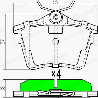 AutomotiveAdriado GLBP0048 - Brake Pad Set, disc brake autospares.lv