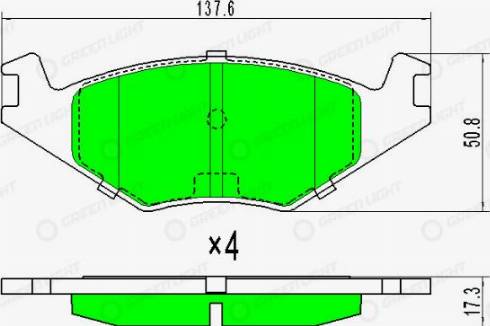 AutomotiveAdriado GLBP0050 - Brake Pad Set, disc brake autospares.lv