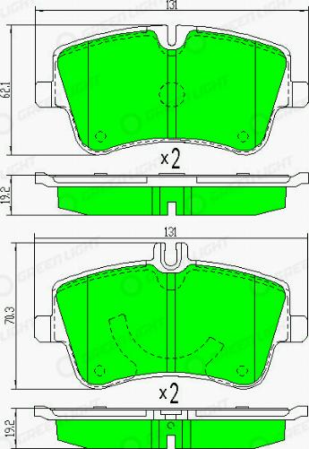 AutomotiveAdriado GLBP0060 - Brake Pad Set, disc brake autospares.lv