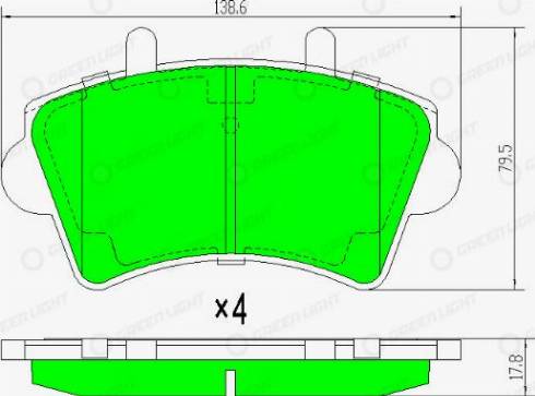 AutomotiveAdriado GLBP0063 - Brake Pad Set, disc brake autospares.lv