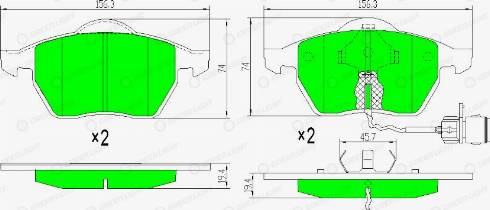 AutomotiveAdriado GLBP0006 - Brake Pad Set, disc brake autospares.lv