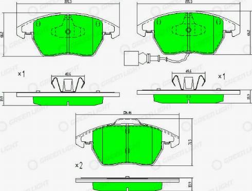 AutomotiveAdriado GLBP0003 - Brake Pad Set, disc brake autospares.lv