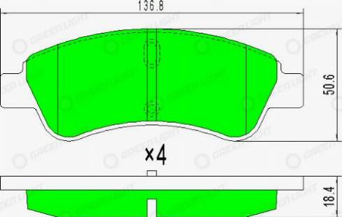 AutomotiveAdriado GLBP0007 - Brake Pad Set, disc brake autospares.lv