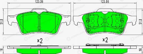 AutomotiveAdriado GLBP0015 - Brake Pad Set, disc brake autospares.lv