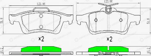 AutomotiveAdriado GLBP0010 - Brake Pad Set, disc brake autospares.lv