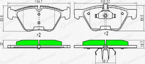 AutomotiveAdriado GLBP0080 - Brake Pad Set, disc brake autospares.lv