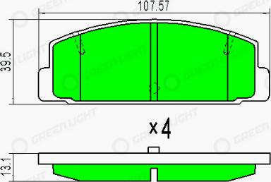 AutomotiveAdriado GLBP0088 - Brake Pad Set, disc brake autospares.lv