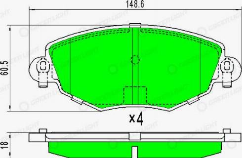 AutomotiveAdriado GLBP0083 - Brake Pad Set, disc brake autospares.lv