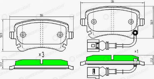 AutomotiveAdriado GLBP0082 - Brake Pad Set, disc brake autospares.lv