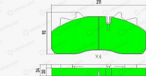 AutomotiveAdriado GLBP008HD - Brake Pad Set, disc brake autospares.lv